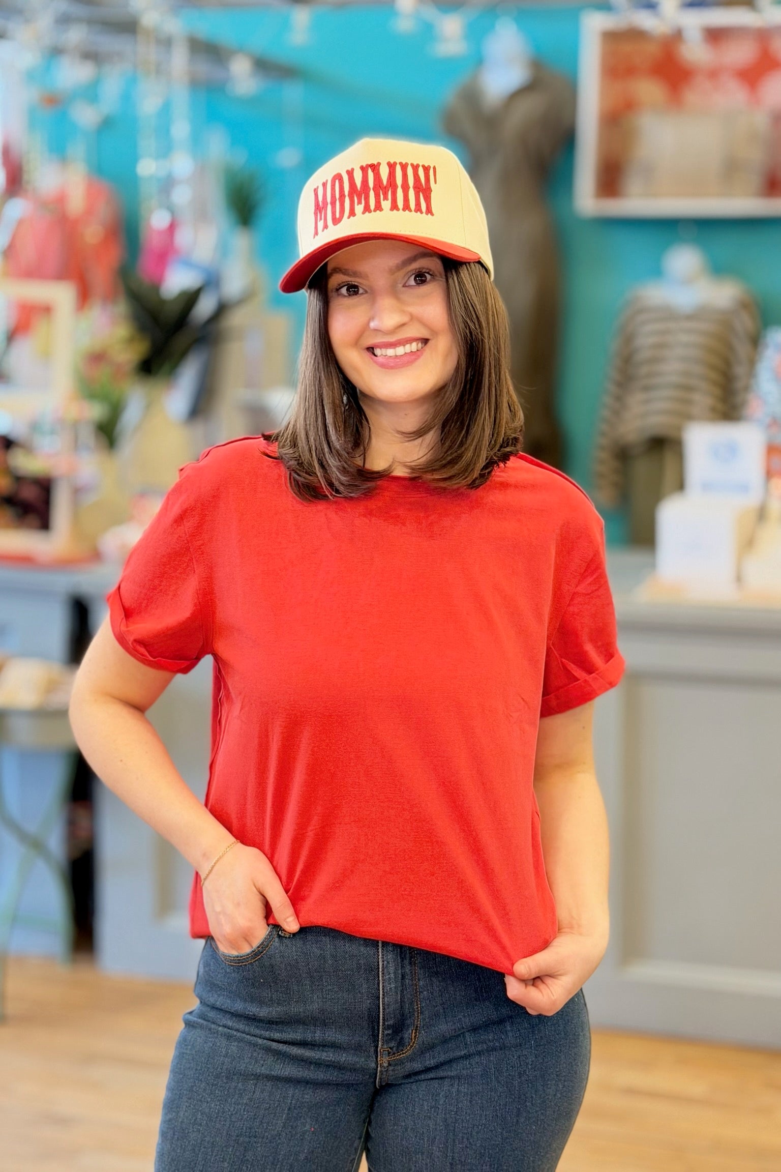 Mali Tee Raw Hem - Tomato