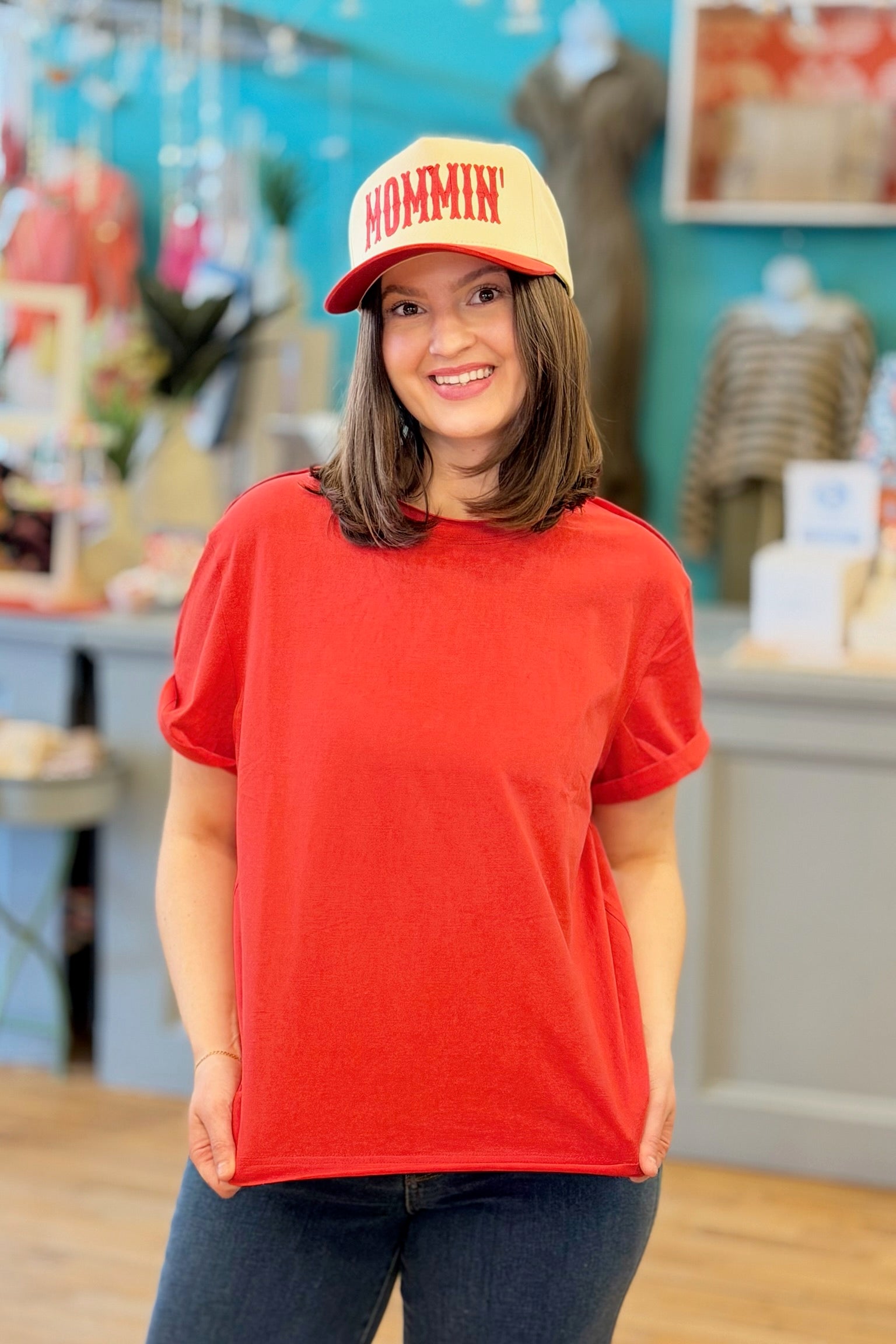 Mali Tee Raw Hem - Tomato