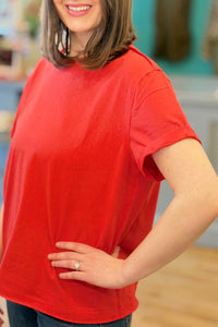 Mali Tee Raw Hem - Tomato
