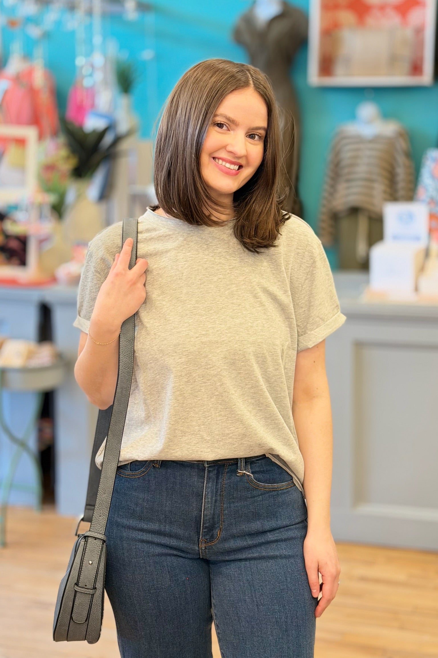 Mali Tee Raw Hem - Grey