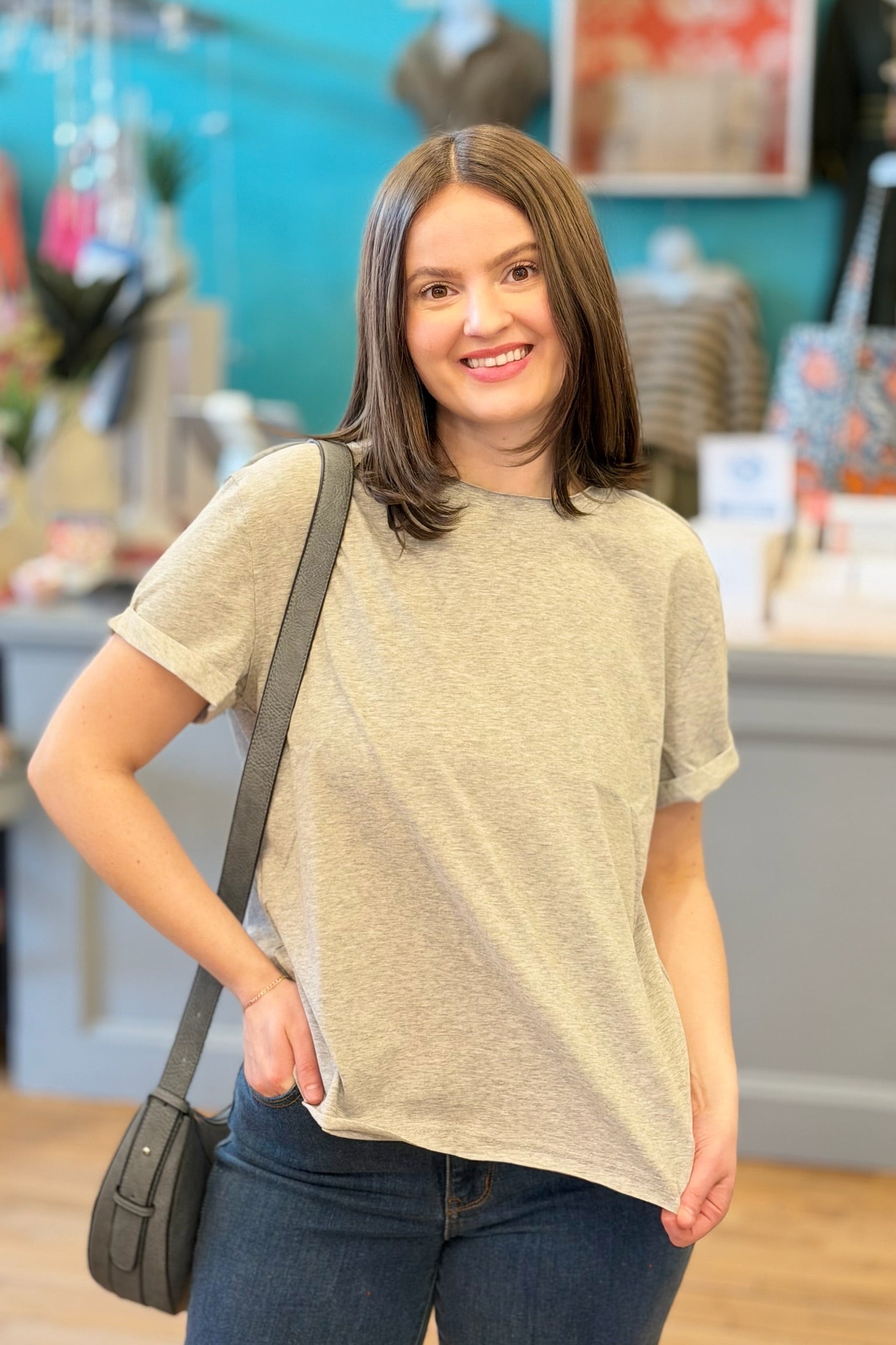 Mali Tee Raw Hem - Grey