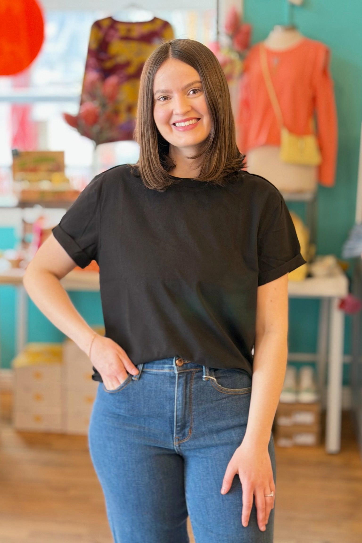 Mali Tee Raw Hem - Black