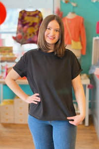 Mali Tee Raw Hem - Black