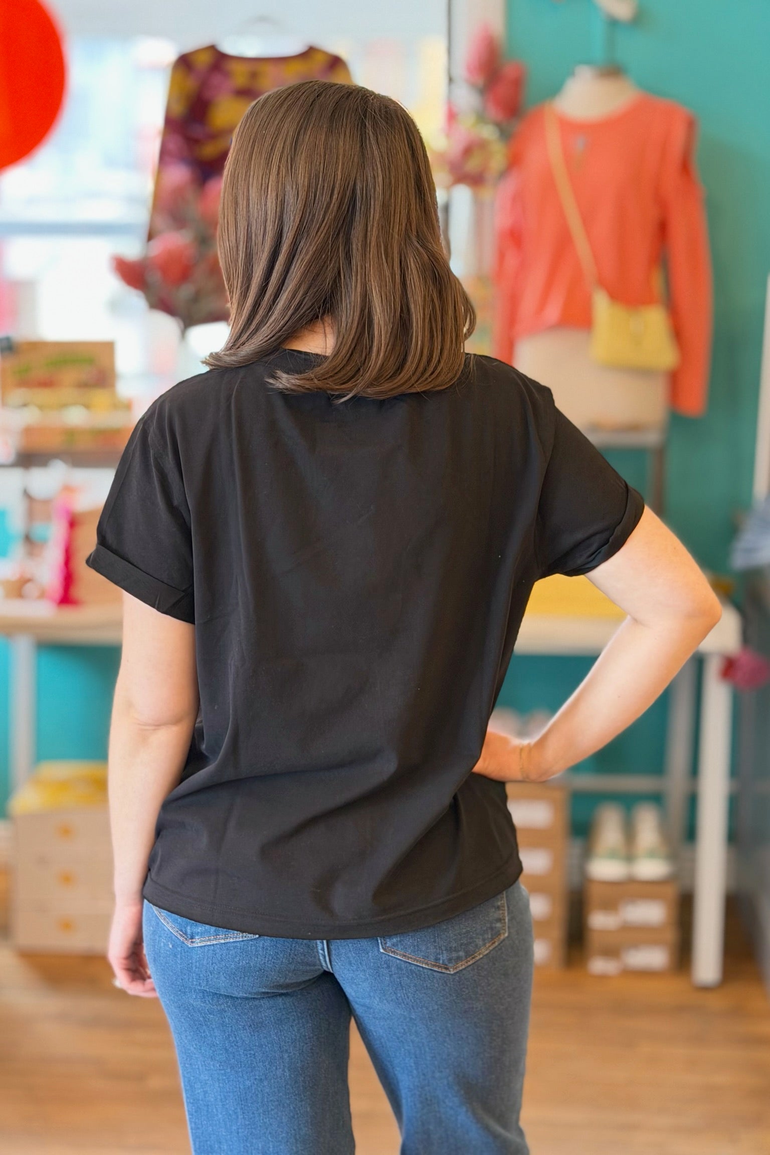 Mali Tee Raw Hem - Black