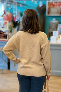 Classic V-Neck Sweater - Oat