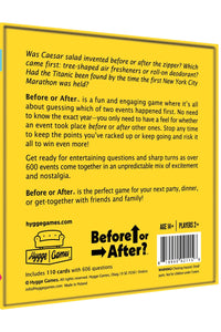 Card Game - Before Or After