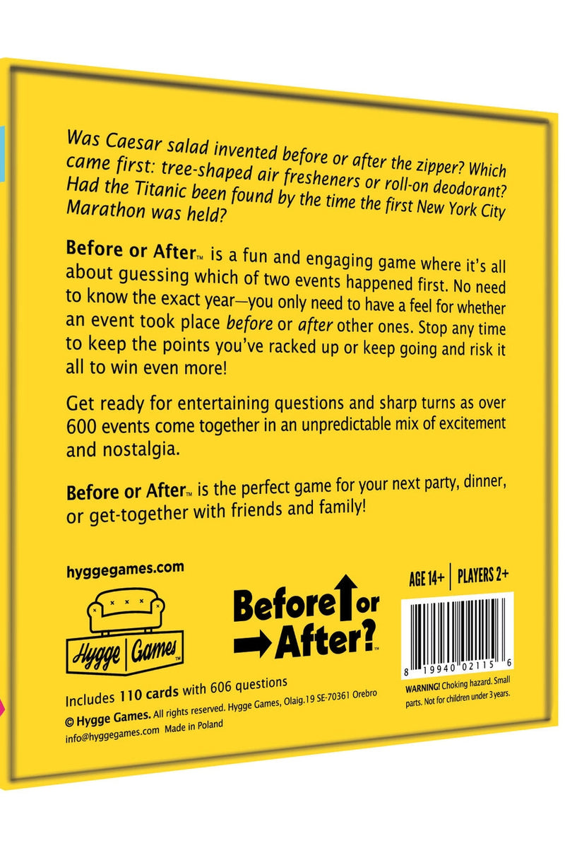 Card Game - Before Or After