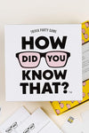 Trivia Game How Did You Know That. Perfect for your next party or dinner with friends and family.