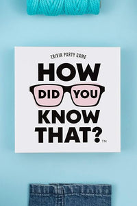 Card Game - How Did You Know That?