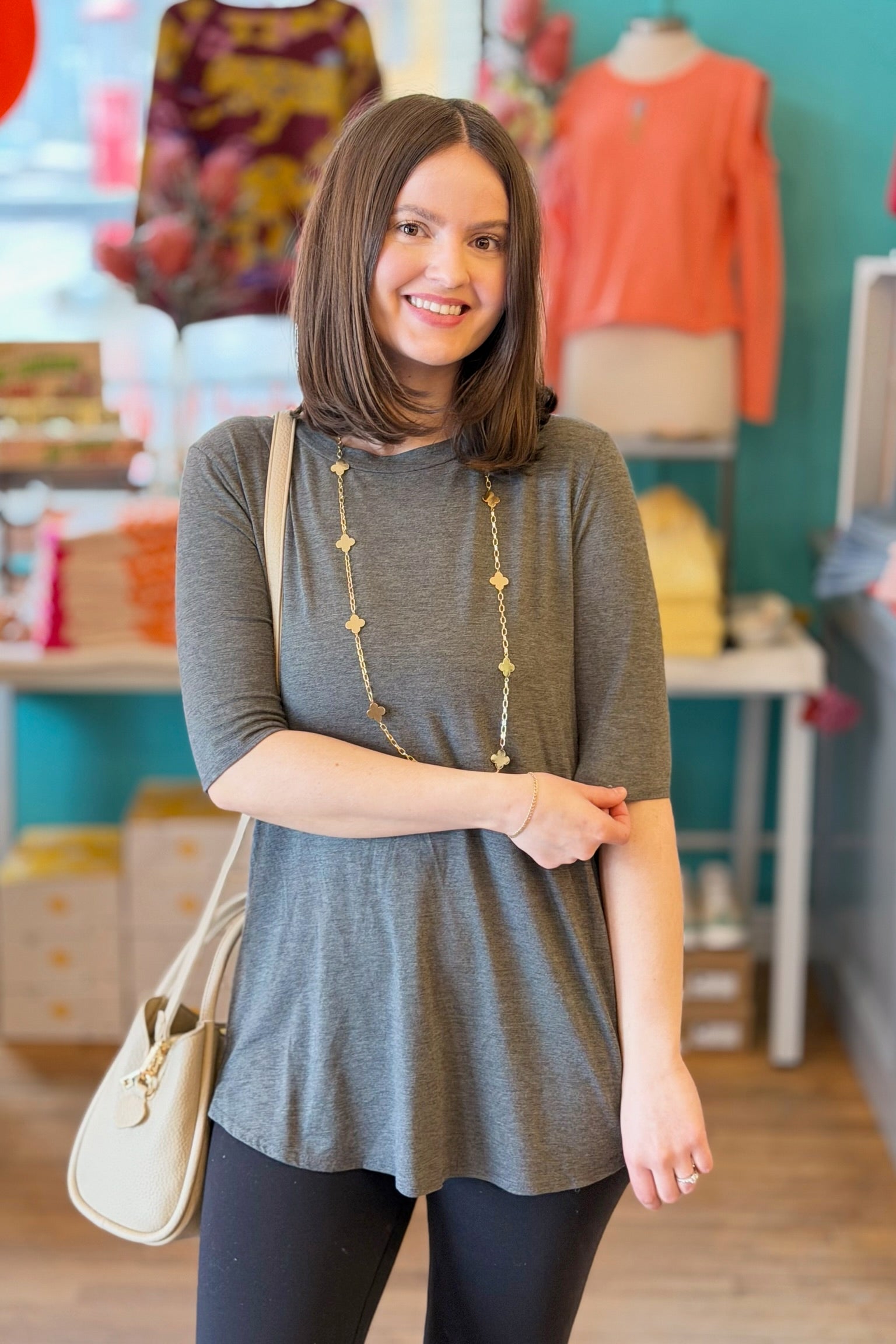 Basic Soft Tee - Charcoal