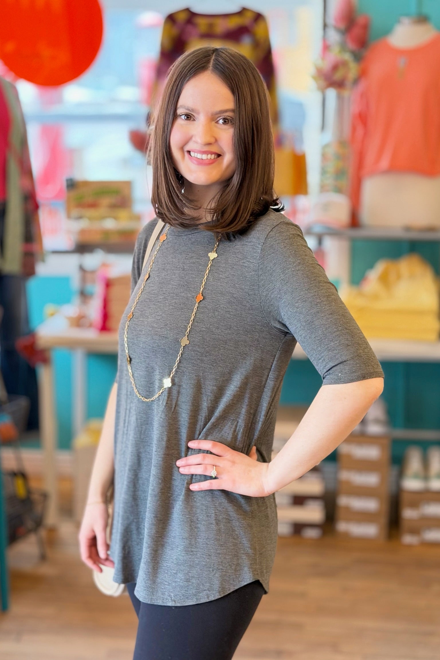 Basic Soft Tee - Charcoal
