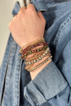Glass Bead 9 Set Bracelet - Golden Girl