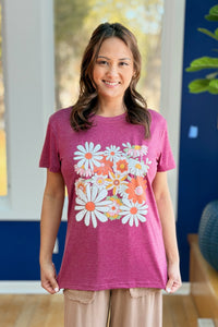 Blooming Spring Flower Tee - Berry