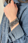 10 Piece Stackable Boho Bracelet - Silver