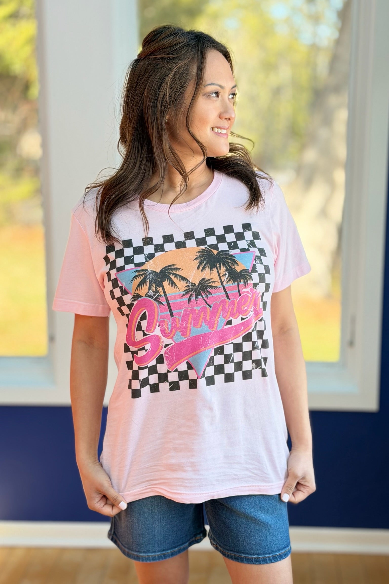 Checkered Summer Graphic Tee
