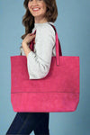 The Taylor Tote - Pink Suede