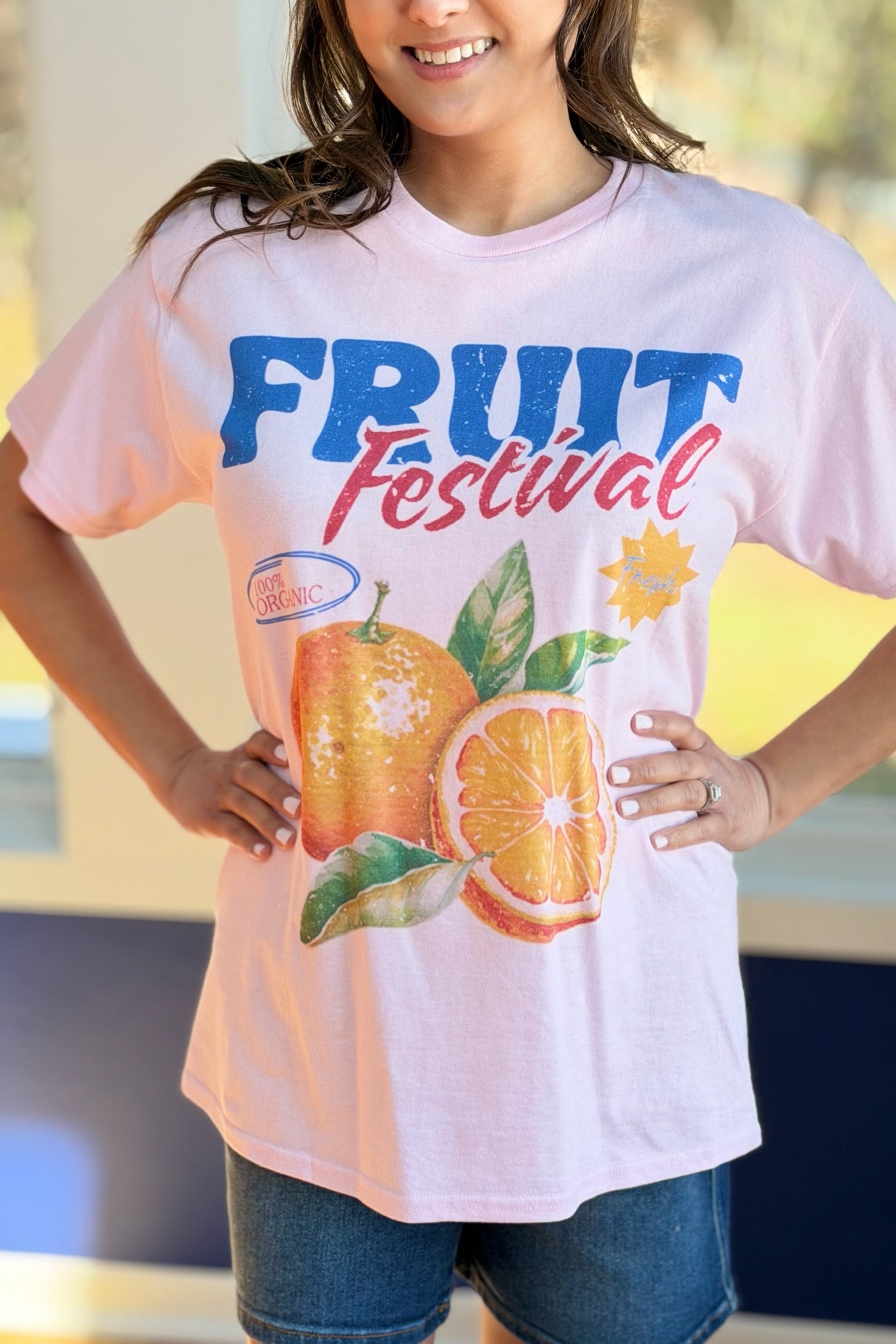 Fresh Fruit Festival Oversized Graphic Tee