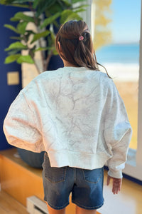 Camouflage Dropped Shoulders Sweatshirt - Grey