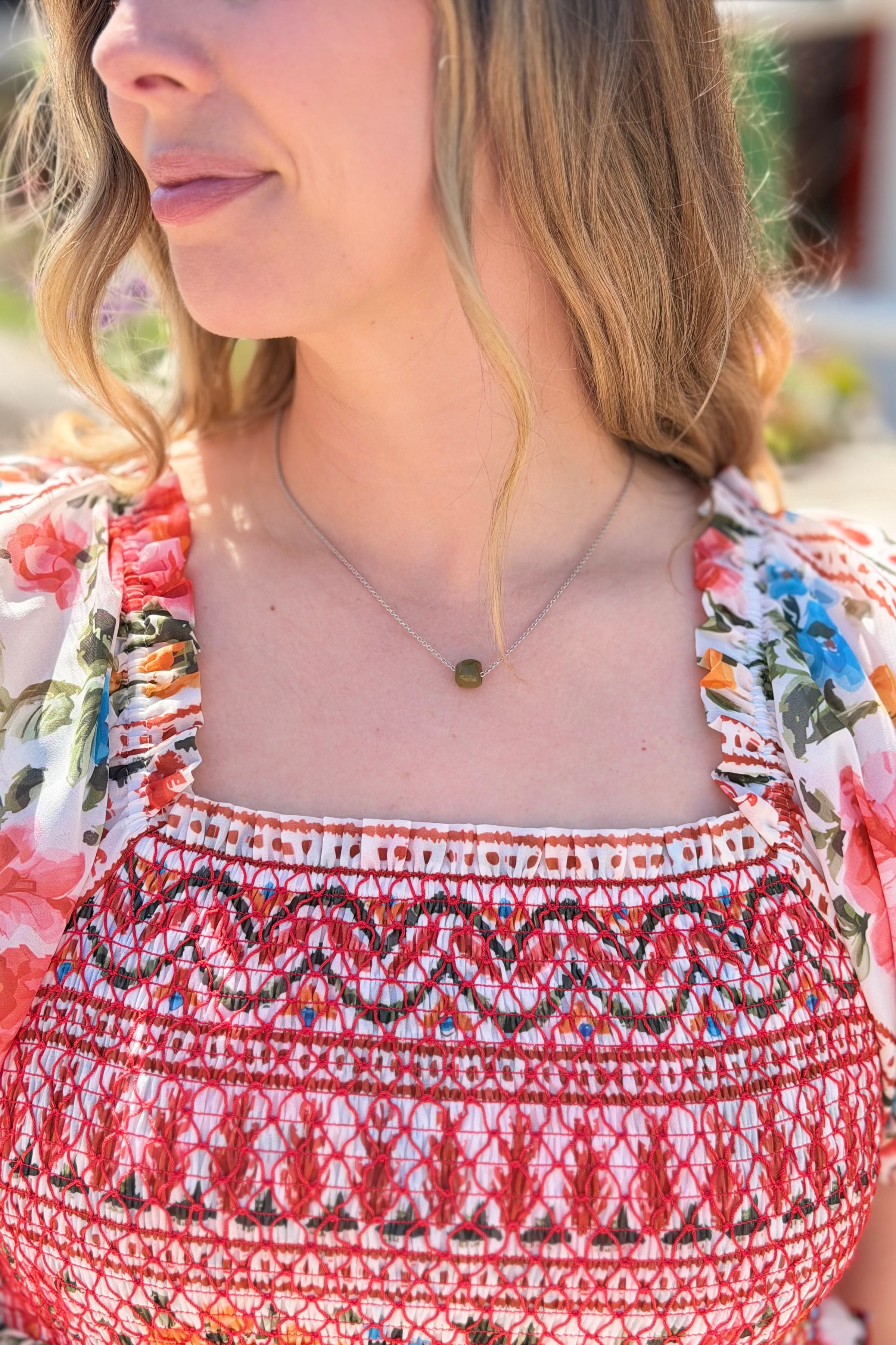One Little Bead Necklace Silver