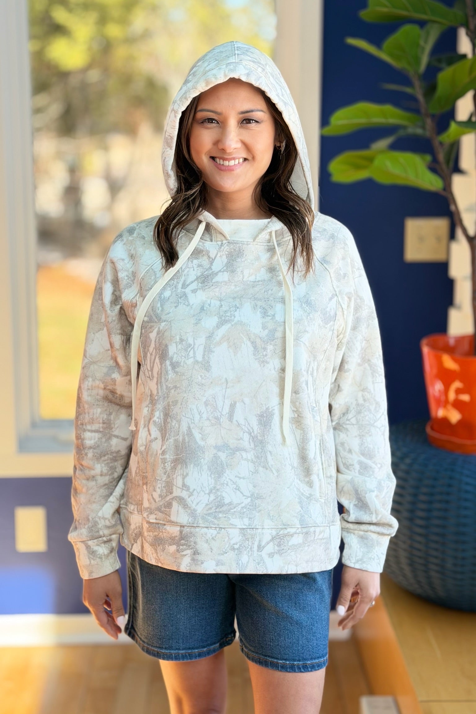 Printed French Terry Hoodie - Camo