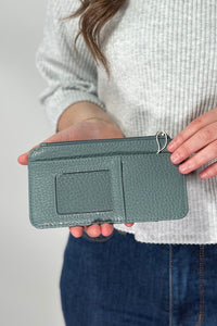 Marie Credit Card Sleeve - Blue Slate
