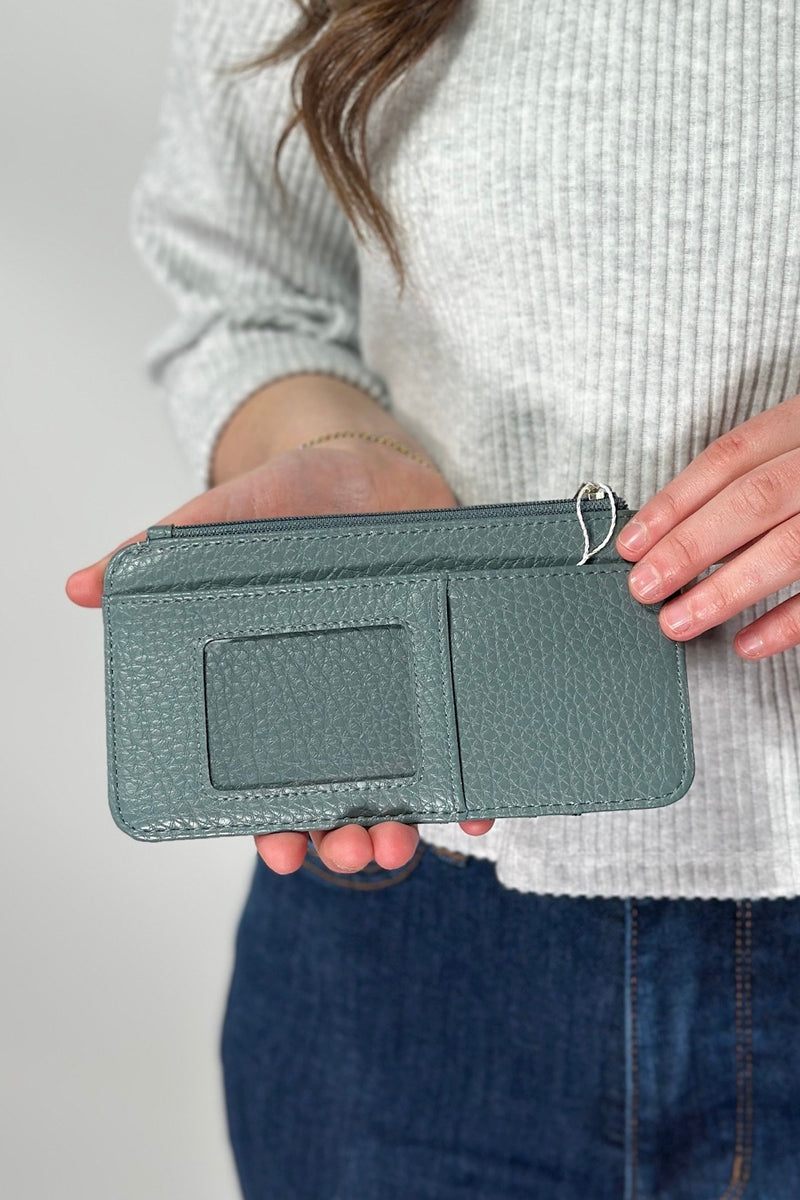 Marie Credit Card Sleeve - Blue Slate