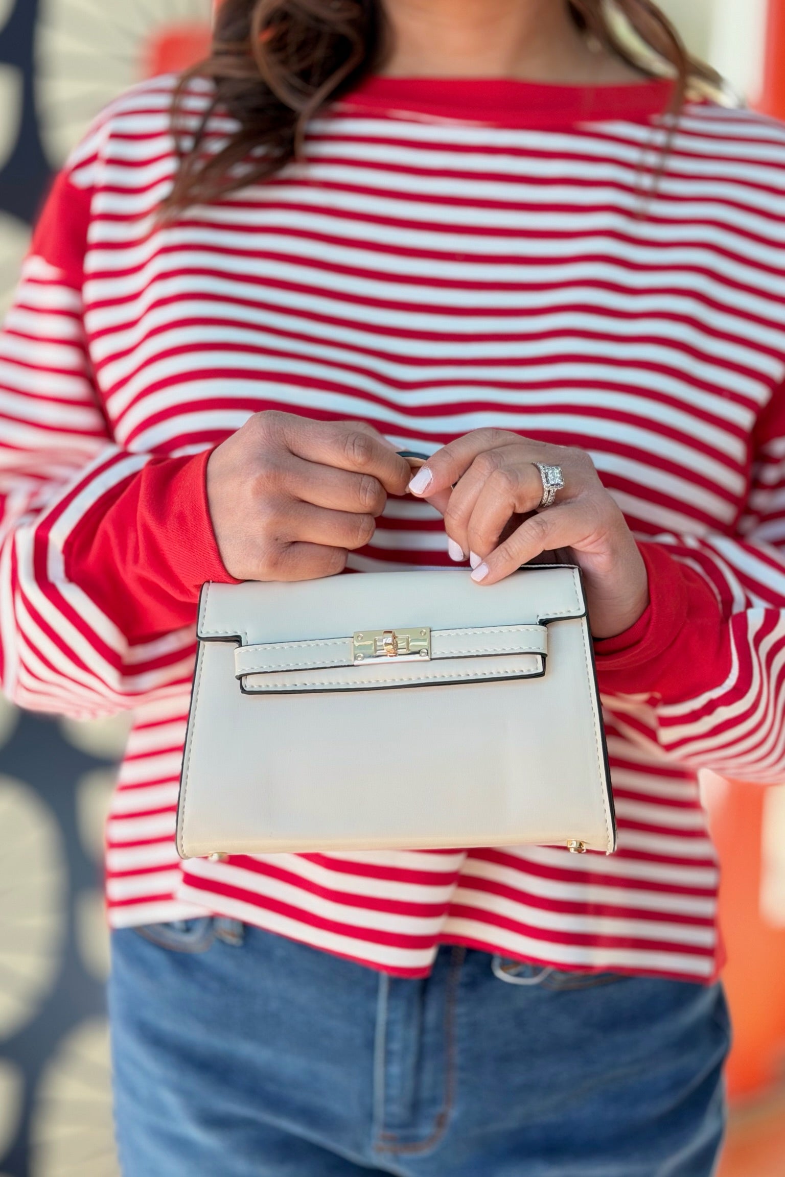 Julie Satchel & Crossbody - Ivory