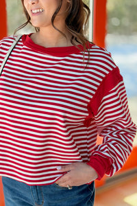Color-Block Stripe Backless Top