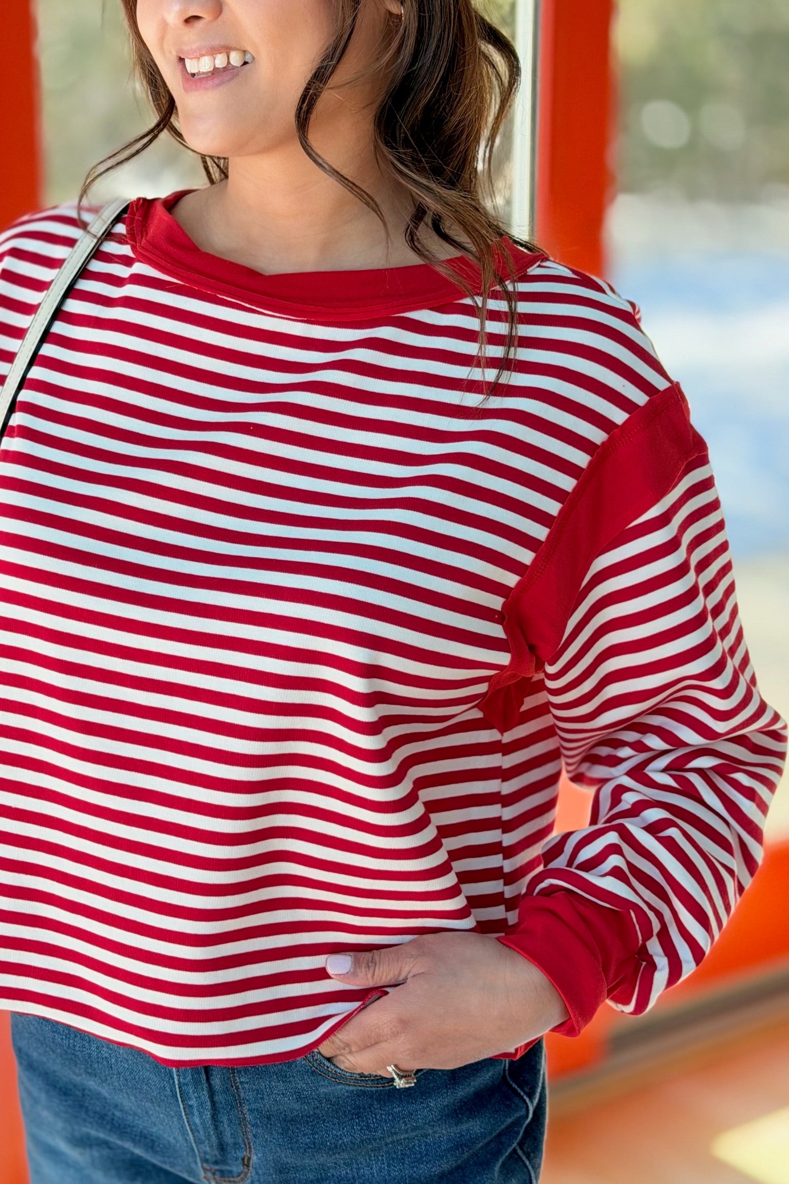 Color-Block Stripe Backless Top