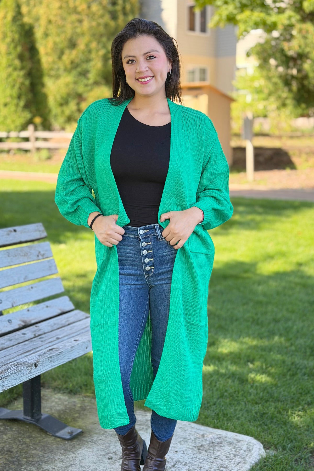 Duster Cardigan - Green