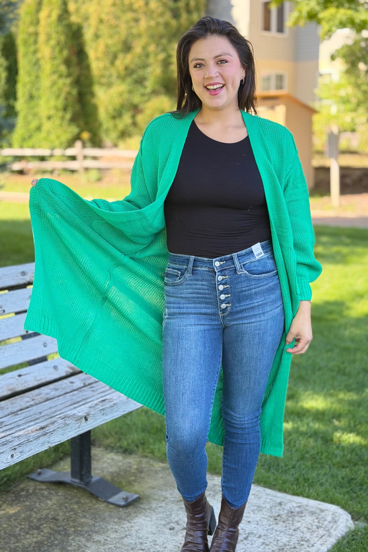 Duster Cardigan - Green