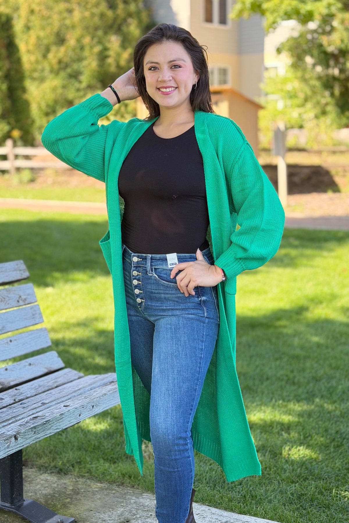 Duster Cardigan - Green