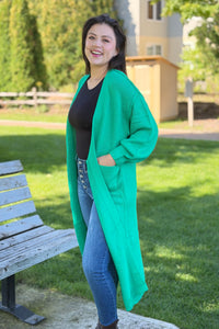 Duster Cardigan - Green