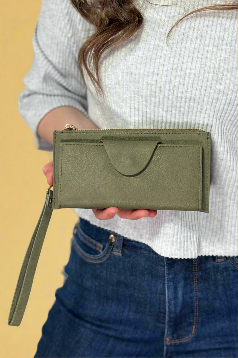Kyla Snap Closure Wallet - Olive