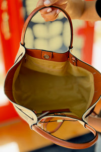 Teri Tote & Crossbody - Ivory Camel