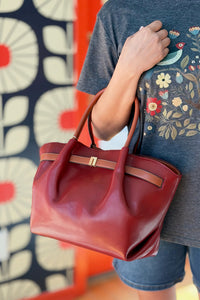Teri Tote & Crossbody - Red Camel