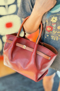 Teri Tote & Crossbody - Red Camel