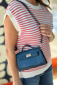 Julie Satchel & Crossbody - Navy