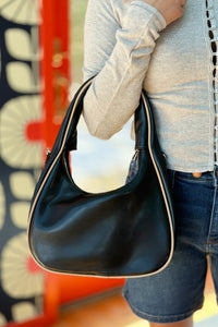 Charity Hobo & Crossbody - Black Taupe