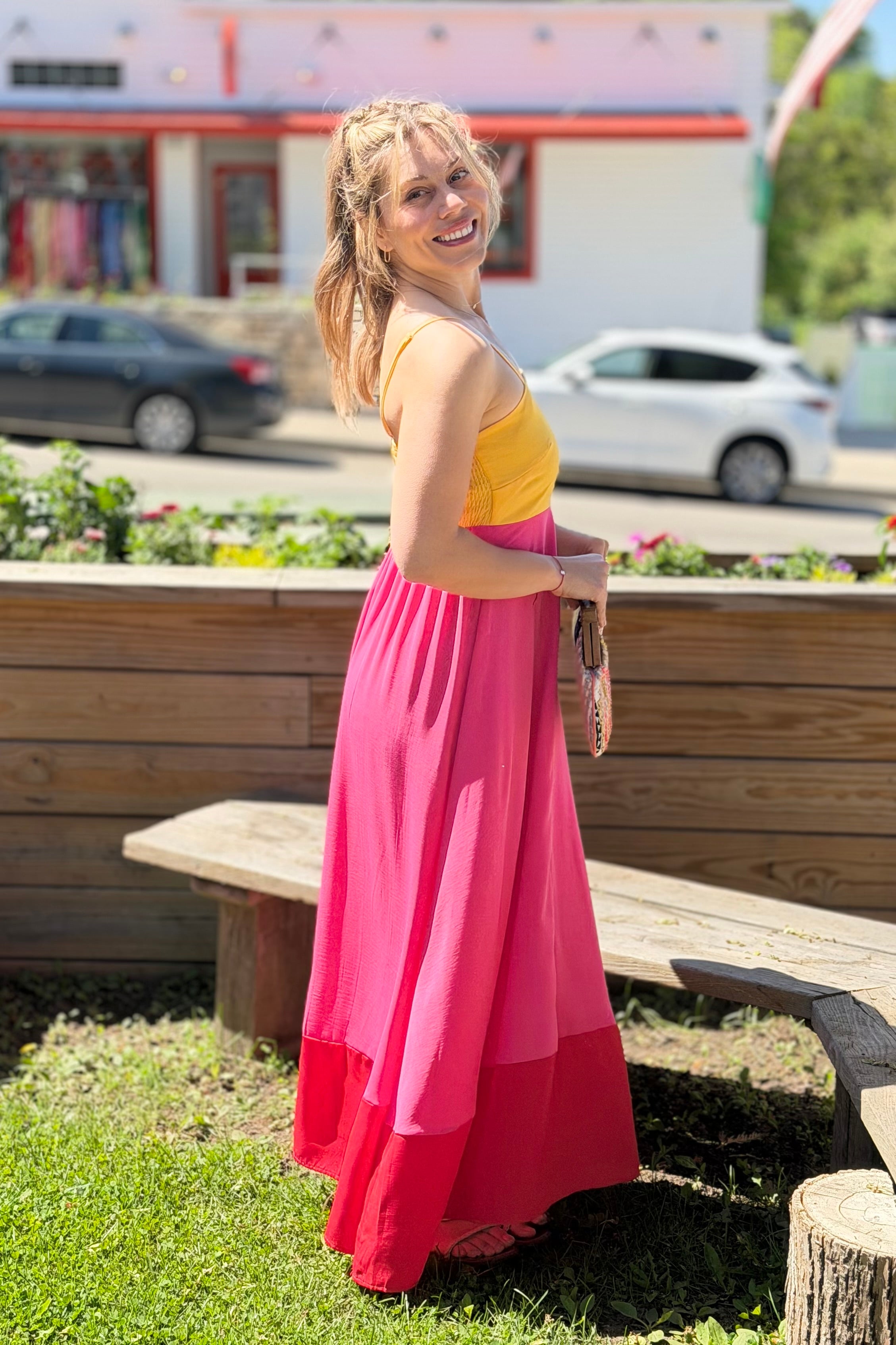 Color Block Maxi Dress