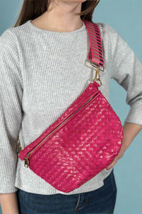 Westlyn Woven Bum Bag - Fuchsia