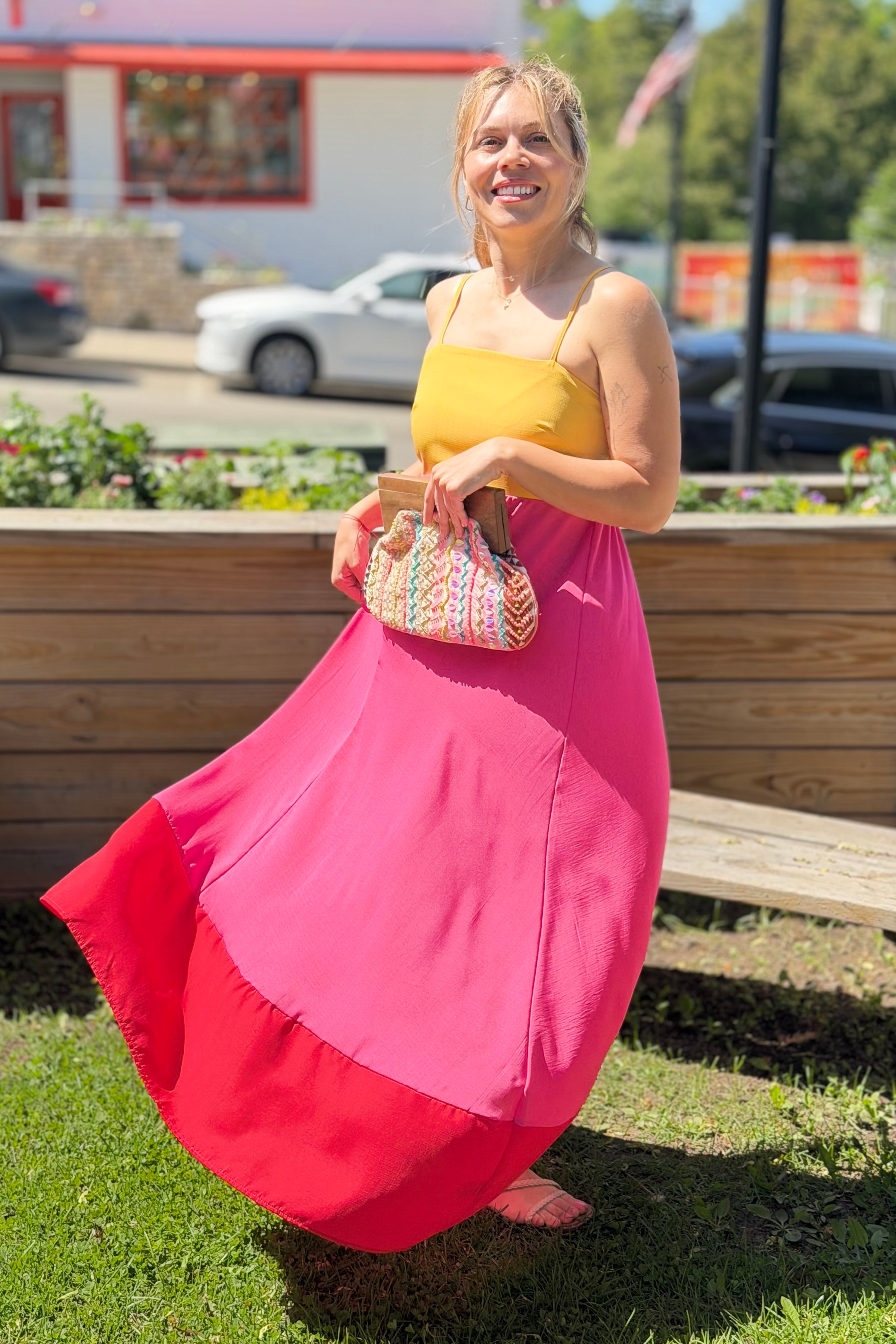 Color Block Maxi Dress