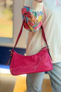 Jules Hobo Shoulder Purse - Fuchsia