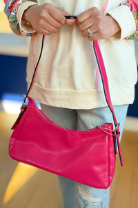 Jules Hobo Shoulder Purse - Fuchsia
