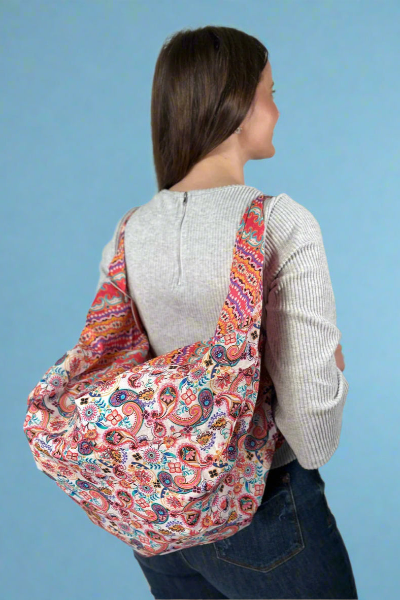 Hand Block Boho Bag - Happy Together