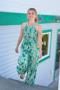 Tube Top Jumpsuit - Green