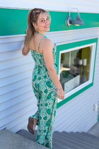 Tube Top Jumpsuit - Green