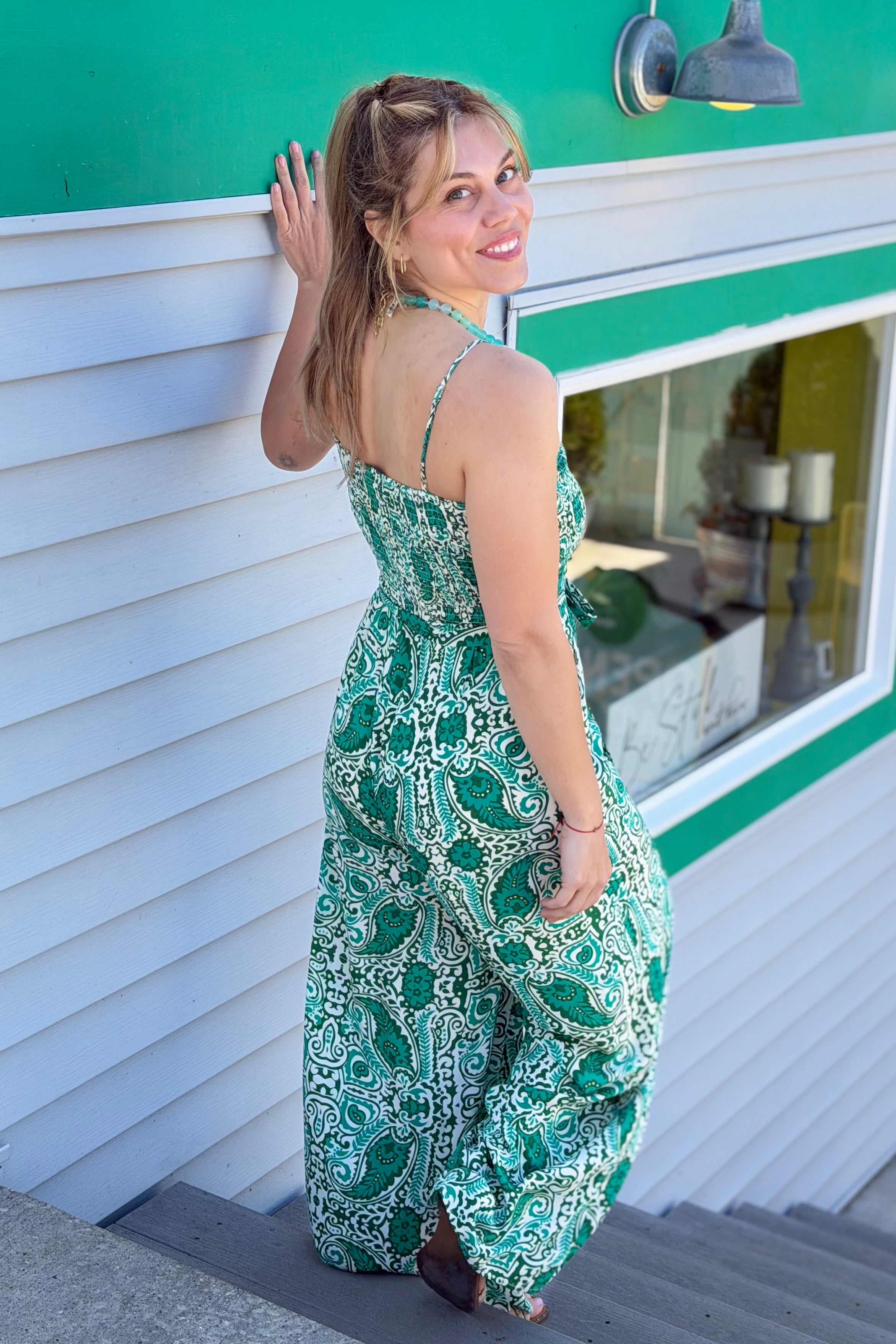 Tube Top Jumpsuit - Green
