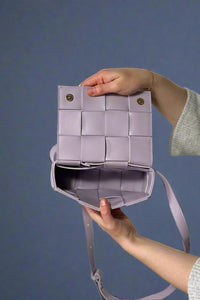 Woven Crossbody Waist Bag - Lilac