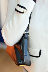 Chic Contrast-trim Knit Jacket - White